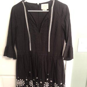 Kate Spade B&W floral Peasant dress